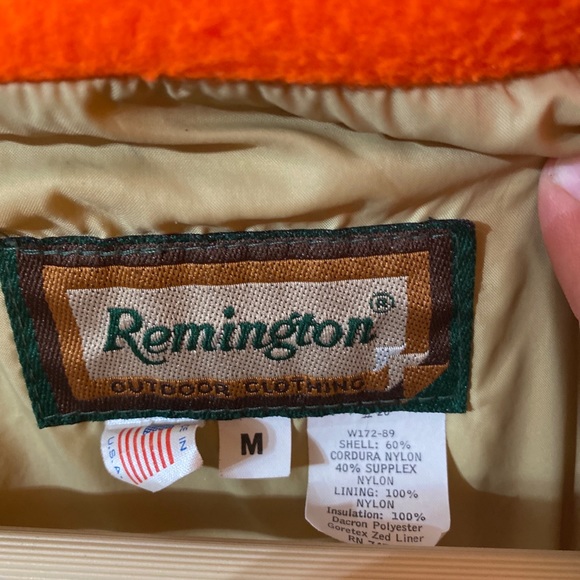 VINTAGE Remington Orange Hunting Goretex Thermolite Hunting Coat Jacket M - Picture 4 of 8